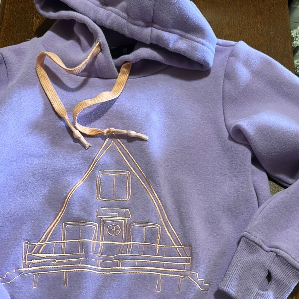 Birdz Lavender & Soft Pink Hoodie Sweatshirt - 8